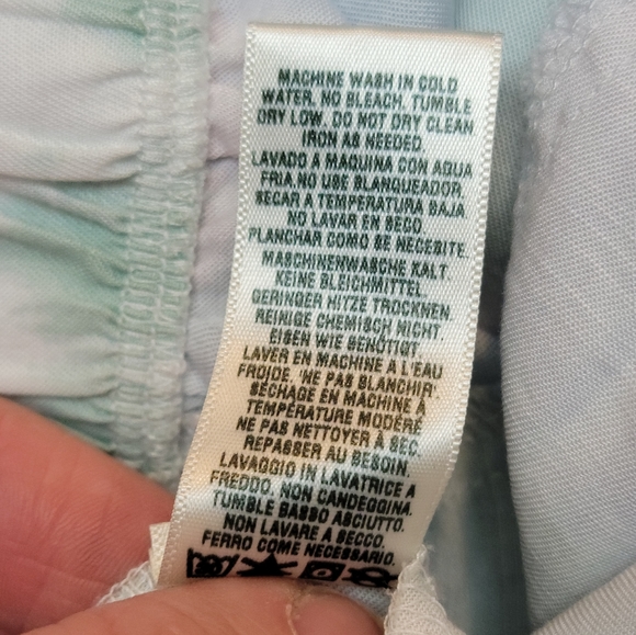 NWT Cloth & Stone Tie Dye Paperbag Waist Shorts in Cotton Candy Pink and Blue - Picture 9 of 9